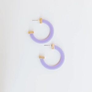 Michelle McDowell Medium Lilac Acrylic Hoops